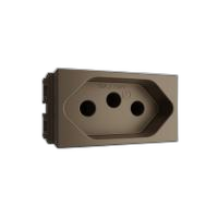 Modulo 1/3 tomada 2p+t 20a/250v - cor bronze