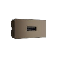 Modulo 1/3 fonte c/tomada usb 5v 2,1a bronze