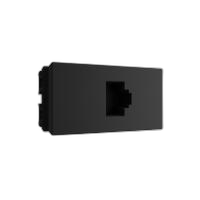 Modulo 1/3 tomada de rede rj-45 cat. 6e cor preto fosco
