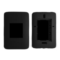 Placa 4x2 2/3 + suporte - cor preto fosco