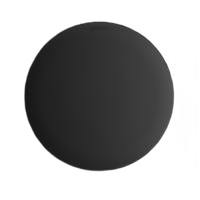 Placa 4x4 cega redonda + suporte - cor preto fosco