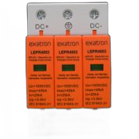 Dispositivo prot. surto slim dc bivolt 3p-3vdr, 1000vdc, 20ka, imax 45ka