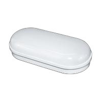 Luminaria led arandela oval 8w, 4000k, 800 lumens, bivolt ipi65, branco