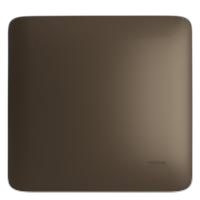 Placa 4x4 cega + suporte - cor bronze